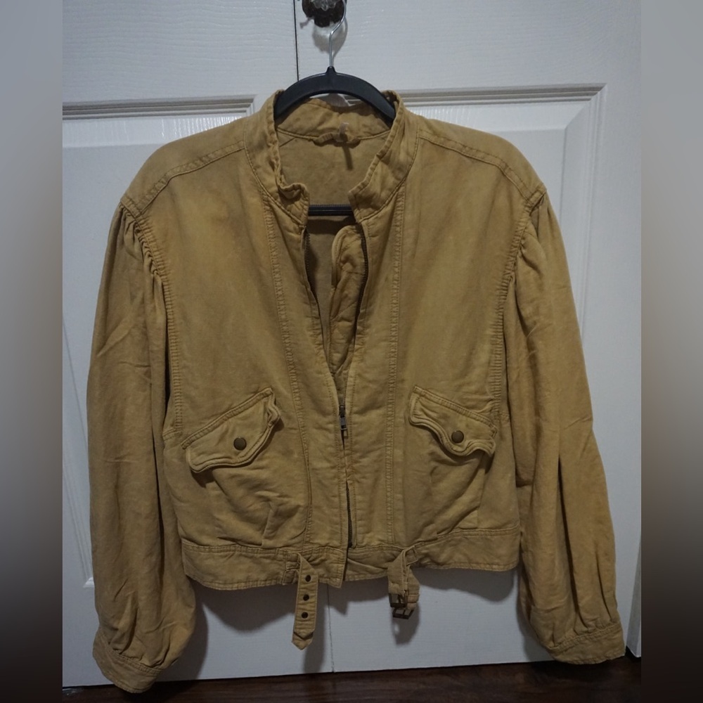 Free People Tan Utility Jacket